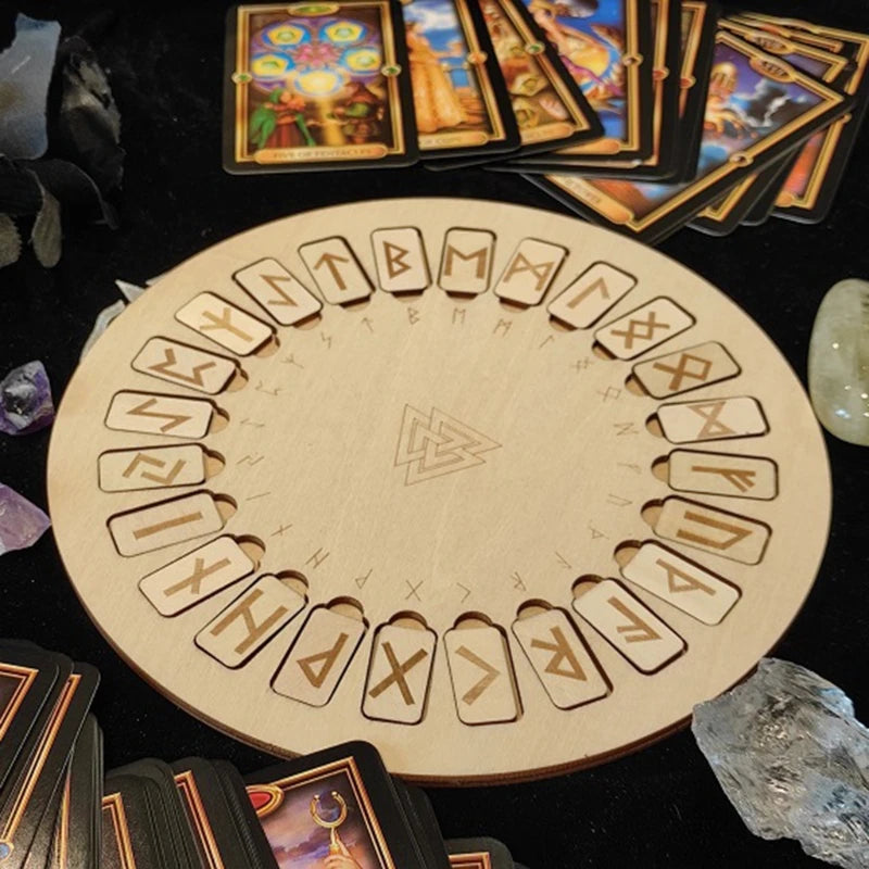 Wooden Runes and Board