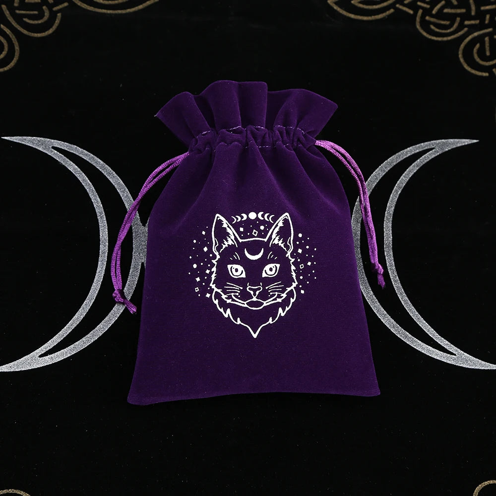 5Pcs Tarot Storage Velvet Bag Drawstring