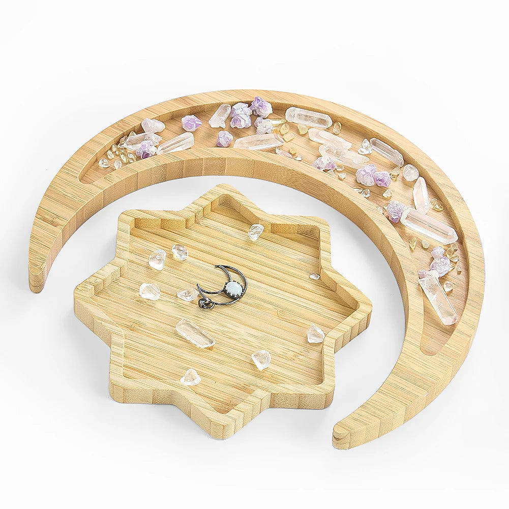 Natural Bamboo Phase of The Moon Plate