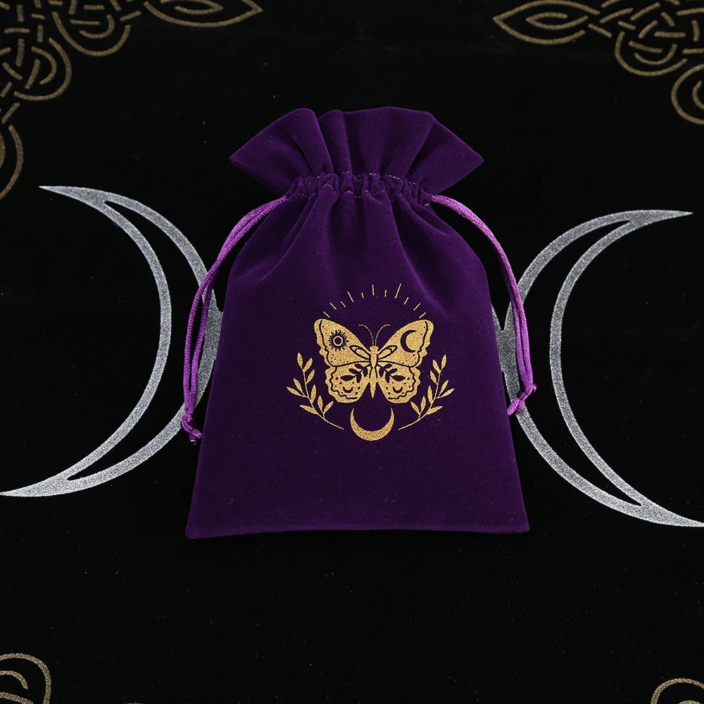5Pcs Tarot Storage Velvet Bag Drawstring