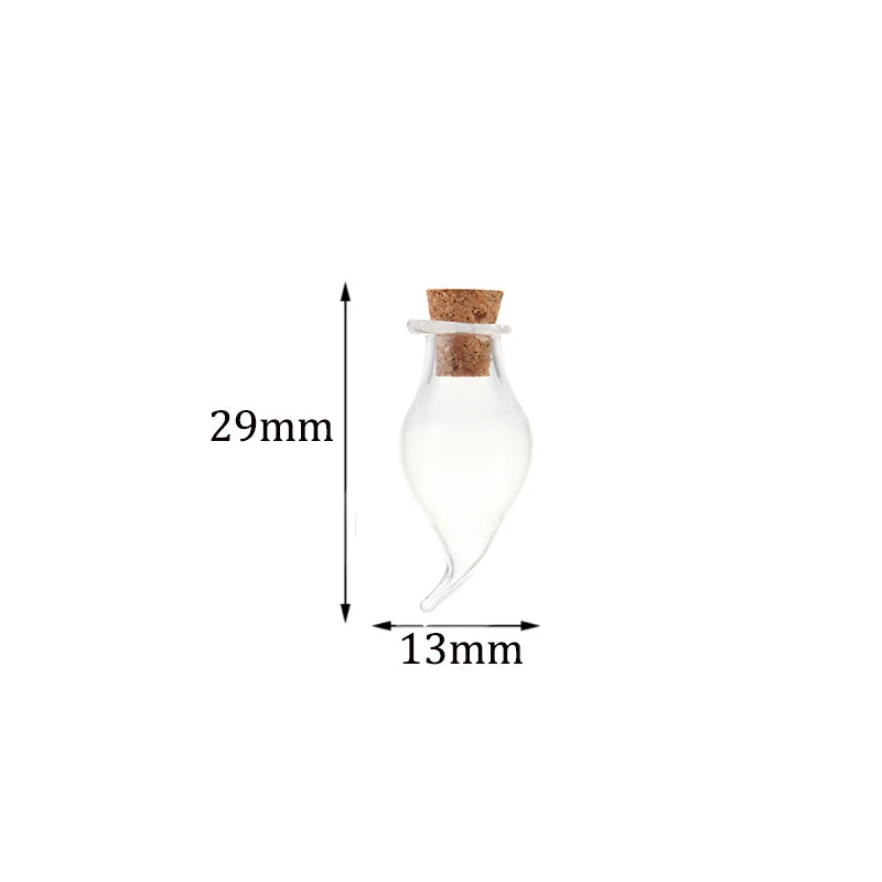 10pcs Small Glass Bottles with Cork Stopper