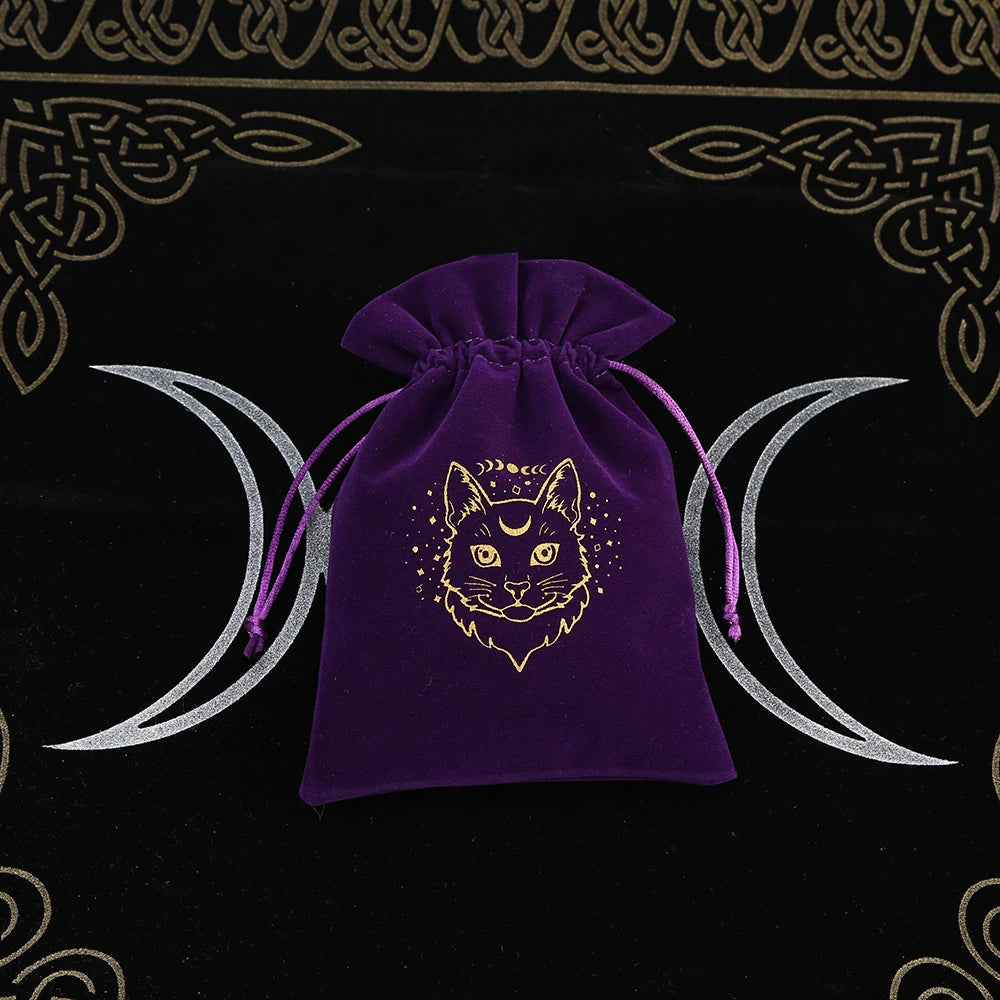 5Pcs Tarot Storage Velvet Bag Drawstring
