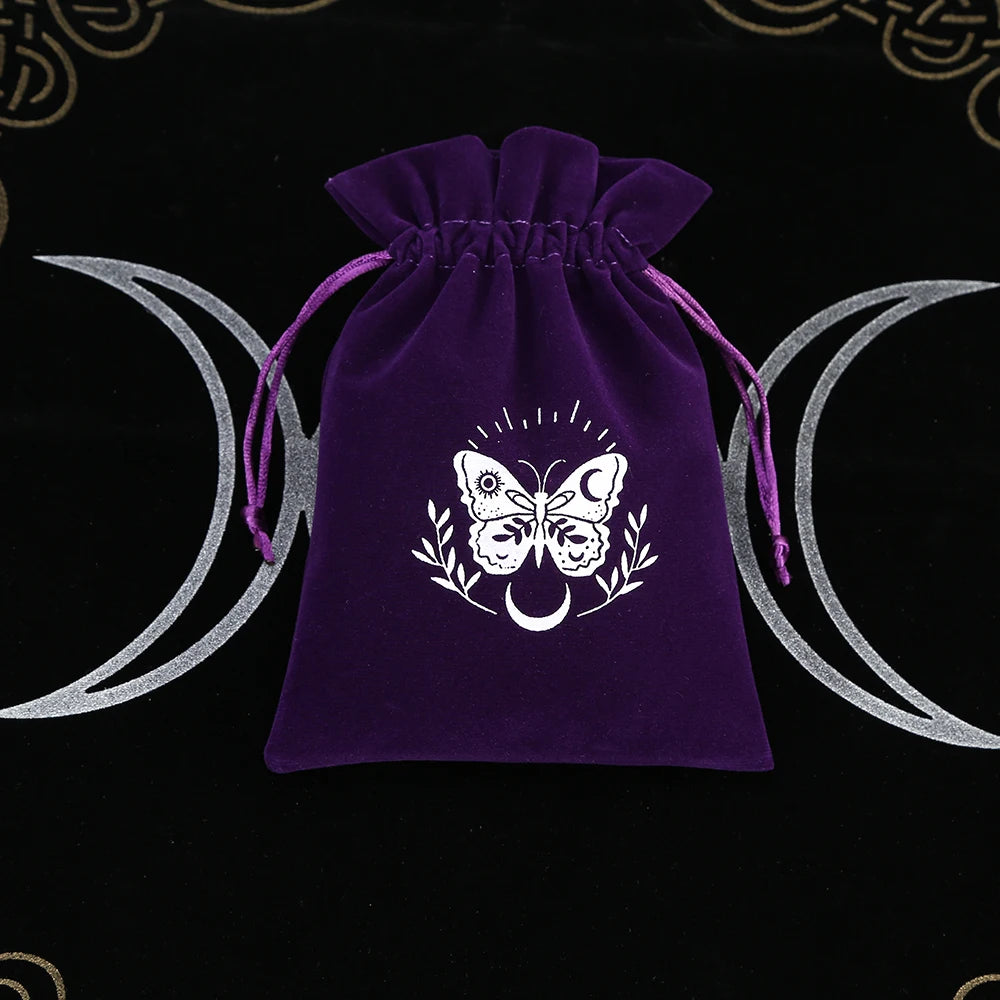 5Pcs Tarot Storage Velvet Bag Drawstring