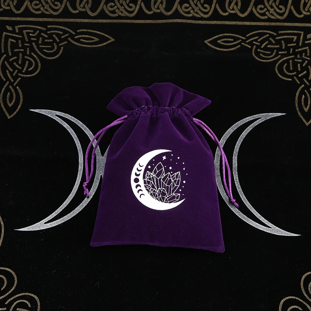 5Pcs Tarot Storage Velvet Bag Drawstring