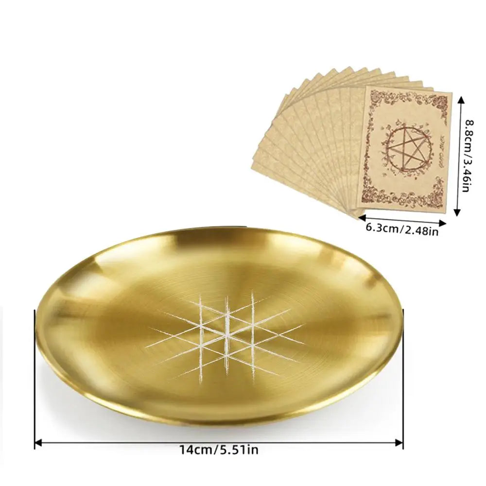 Stainless Steel Candle Holder Pagan Ritual Tray