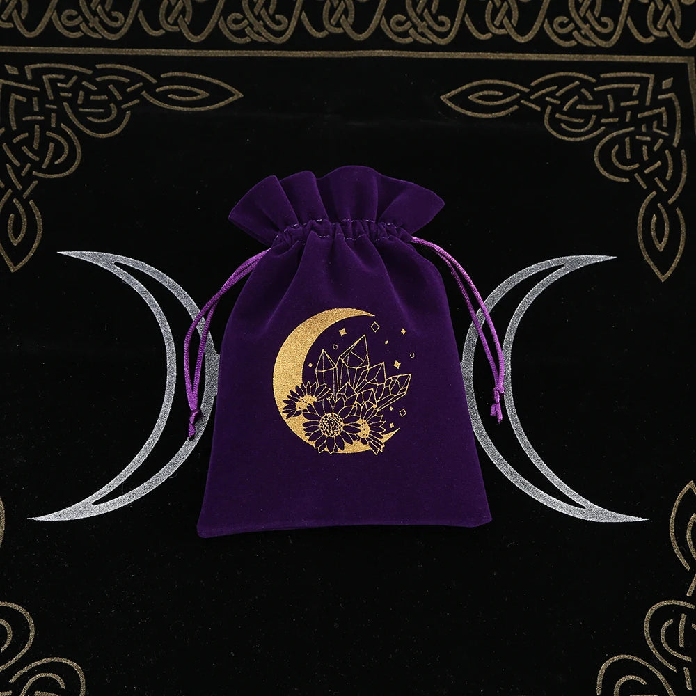 5Pcs Tarot Storage Velvet Bag Drawstring