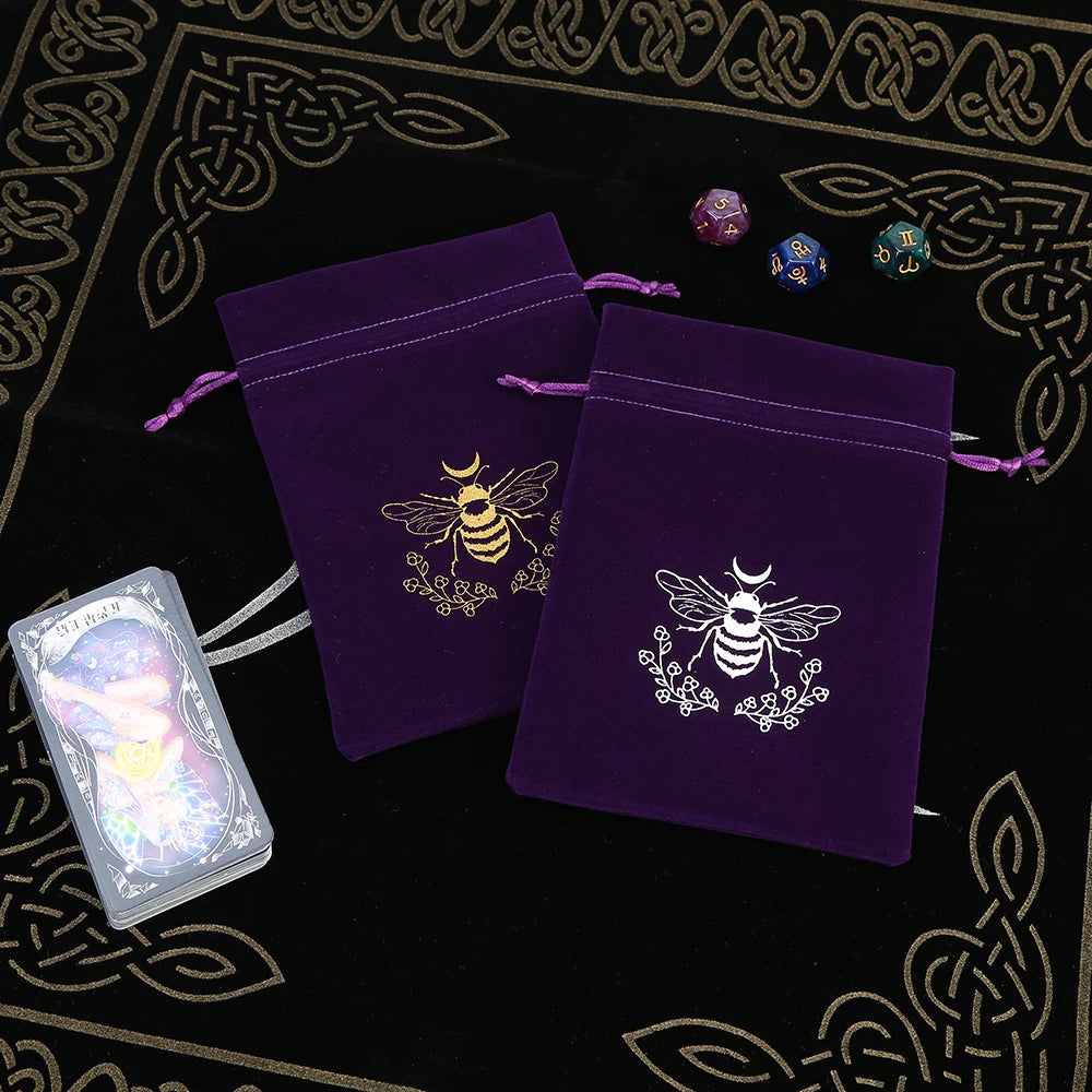5Pcs Tarot Storage Velvet Bag Drawstring