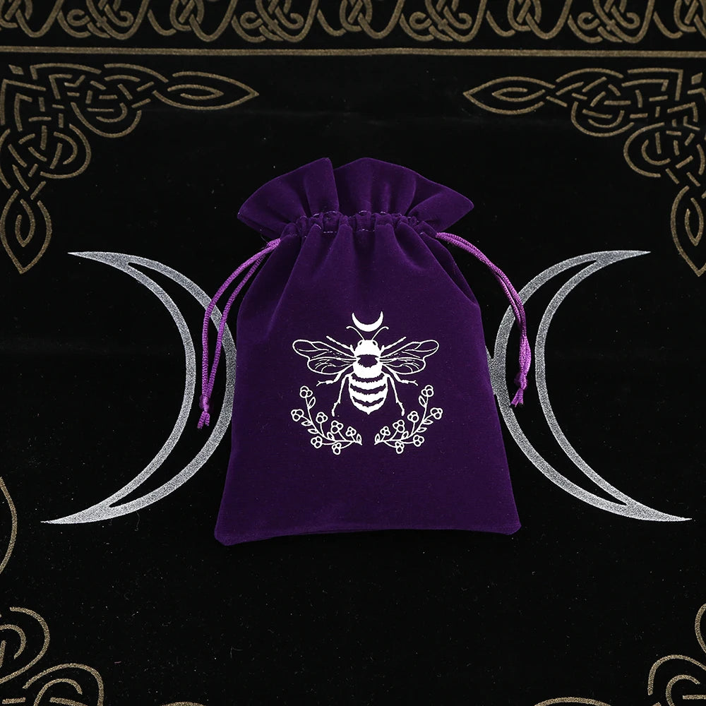 5Pcs Tarot Storage Velvet Bag Drawstring