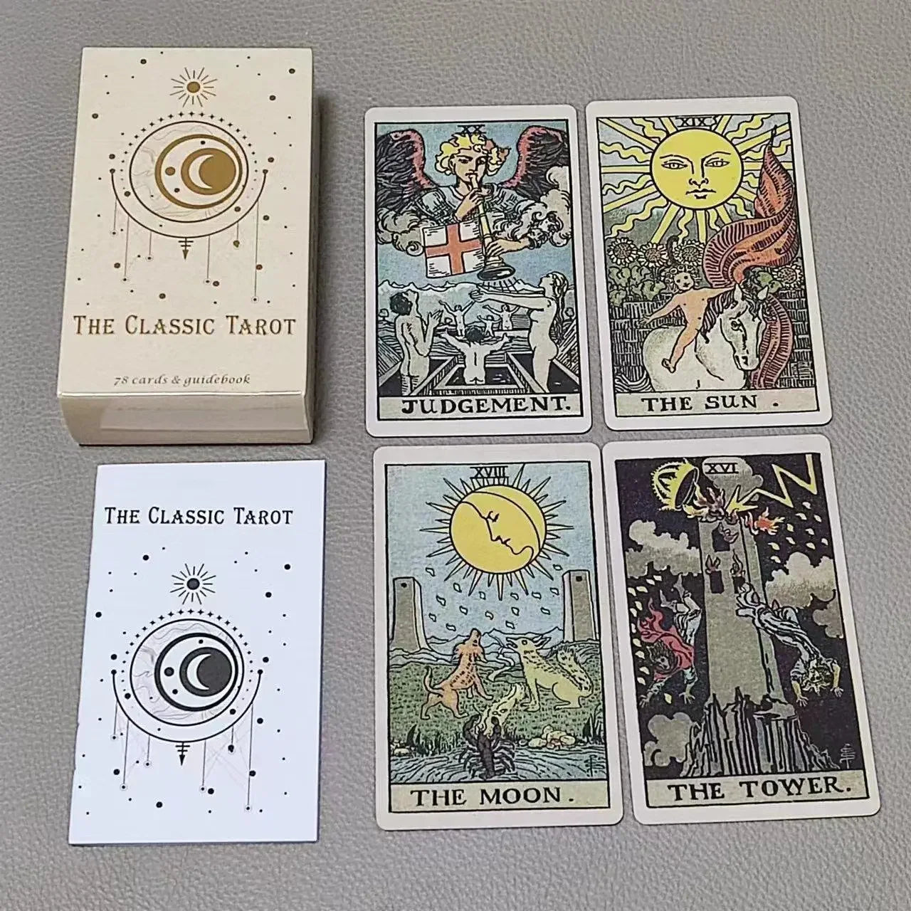 The Classic Tarot 78 Cards with Guidebook for Beginners