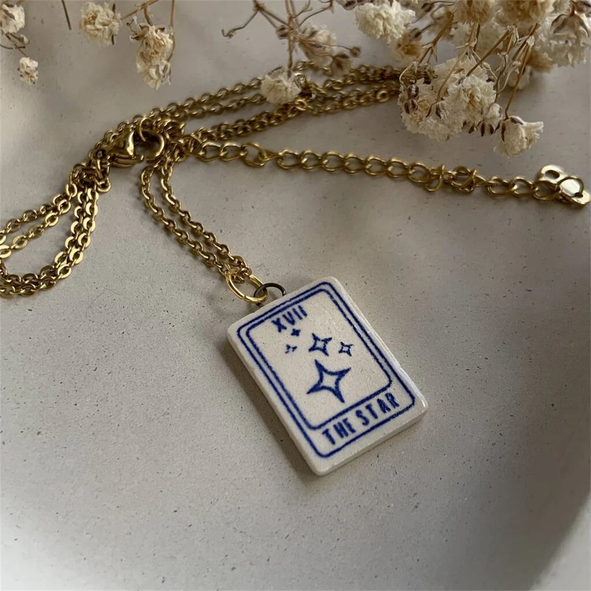 Retro Tarot Card Necklace