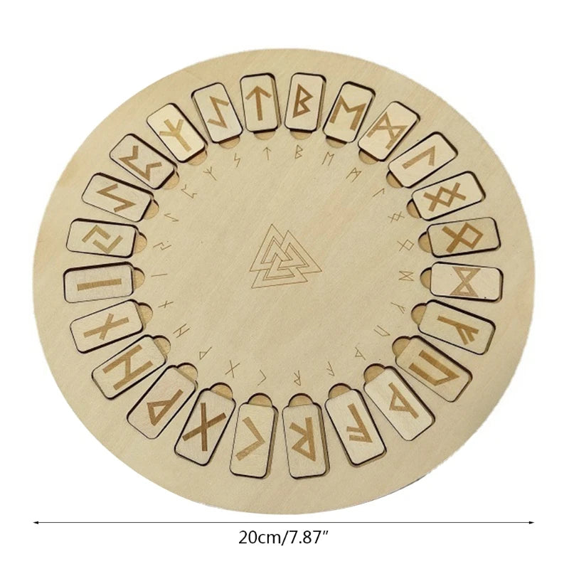 Wooden Runes and Board