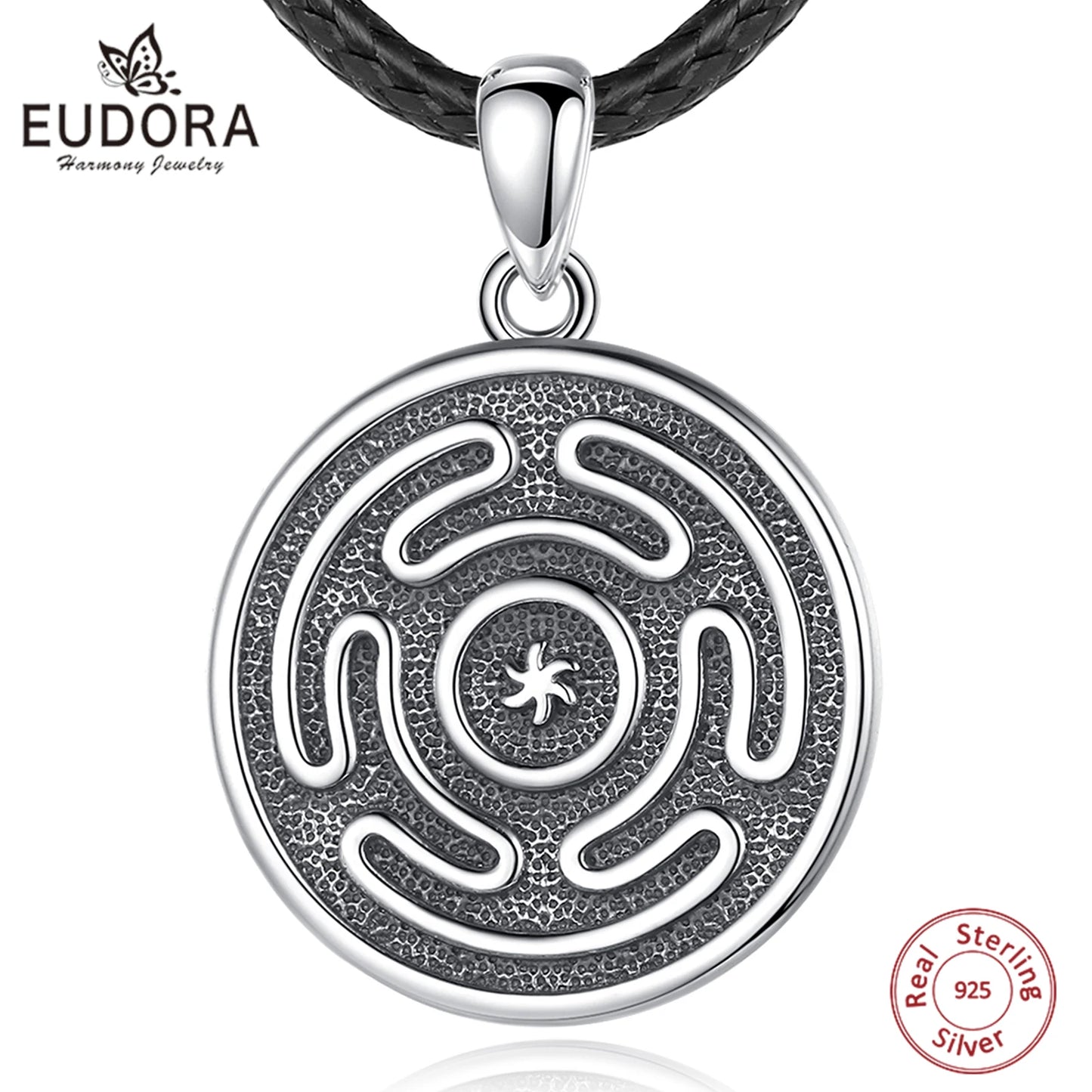 Eudora 925 Sterling Silver Hekate Wheel Necklace