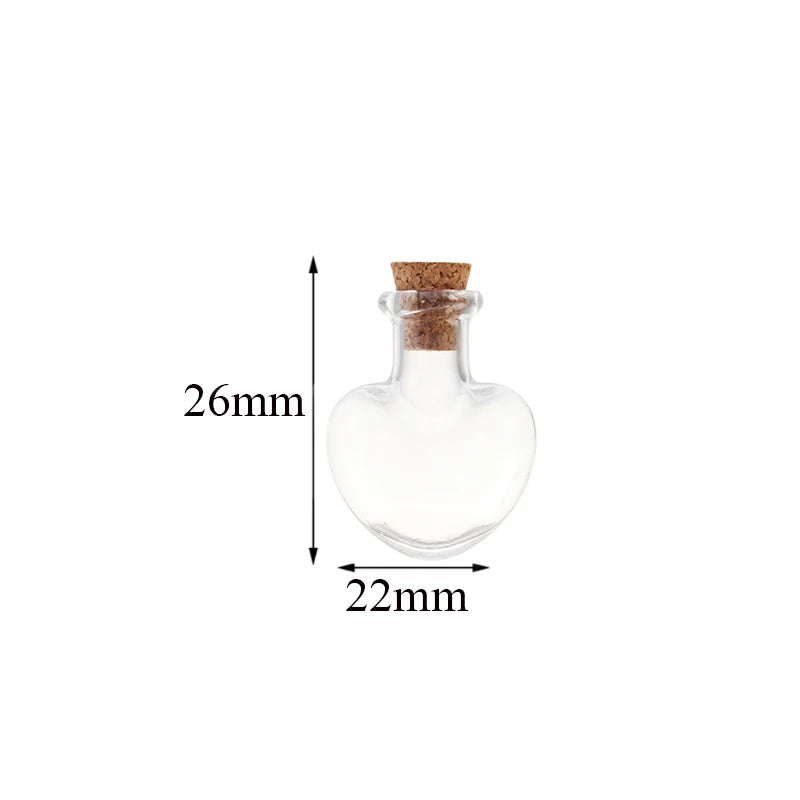10pcs Small Glass Bottles with Cork Stopper