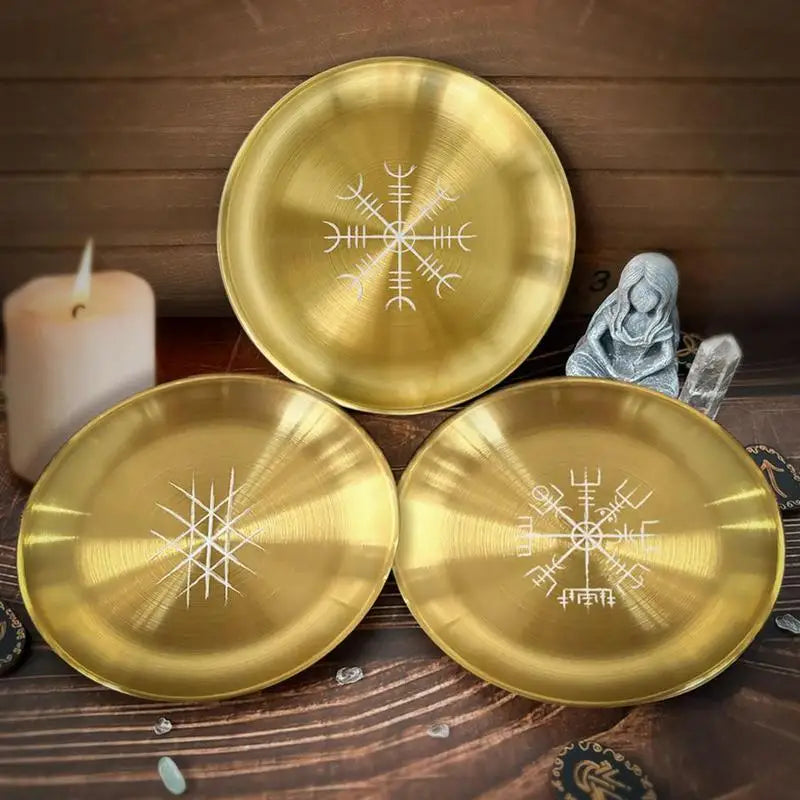 Stainless Steel Candle Holder Pagan Ritual Tray