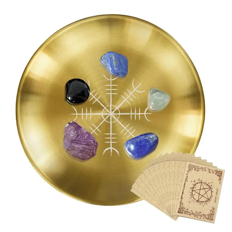 Stainless Steel Candle Holder Pagan Ritual Tray