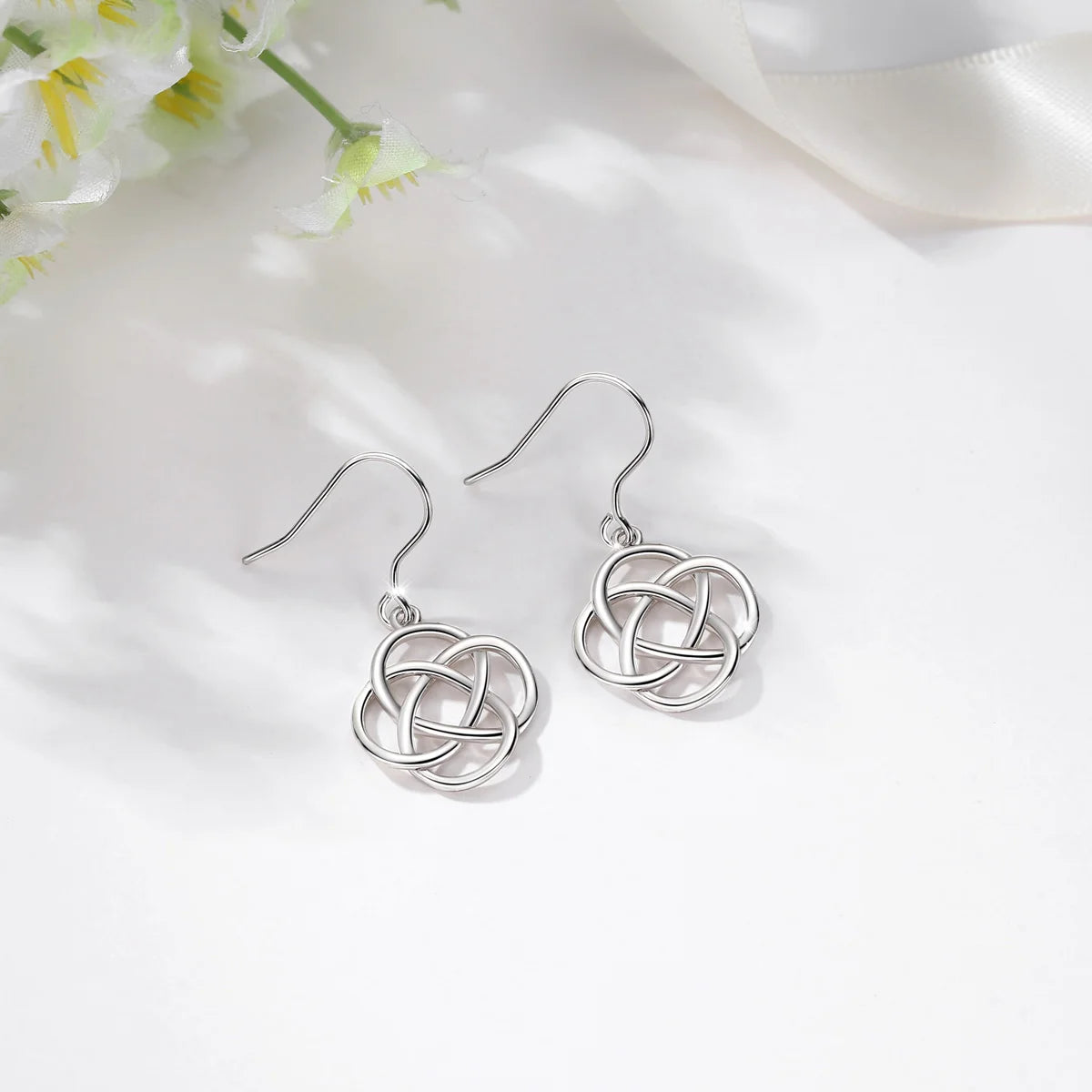 Eudora 100% 925 Sterling Silver Witchcraft Knot Drop Earrings