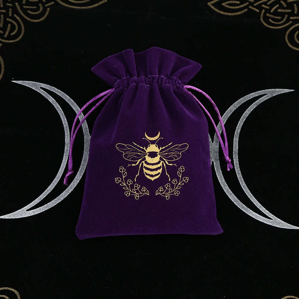 5Pcs Tarot Storage Velvet Bag Drawstring