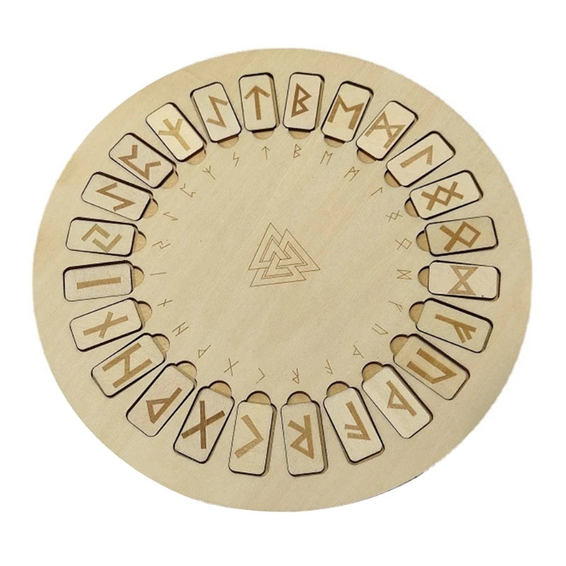 Wooden Runes and Board