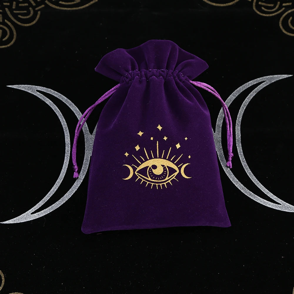 5Pcs Tarot Storage Velvet Bag Drawstring