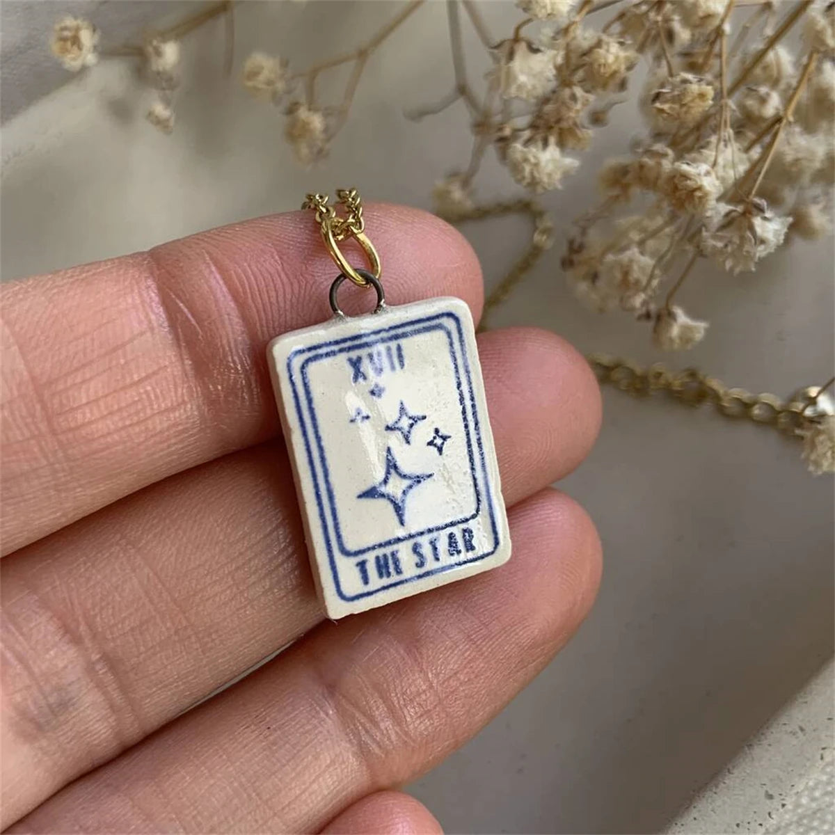 Retro Tarot Card Necklace