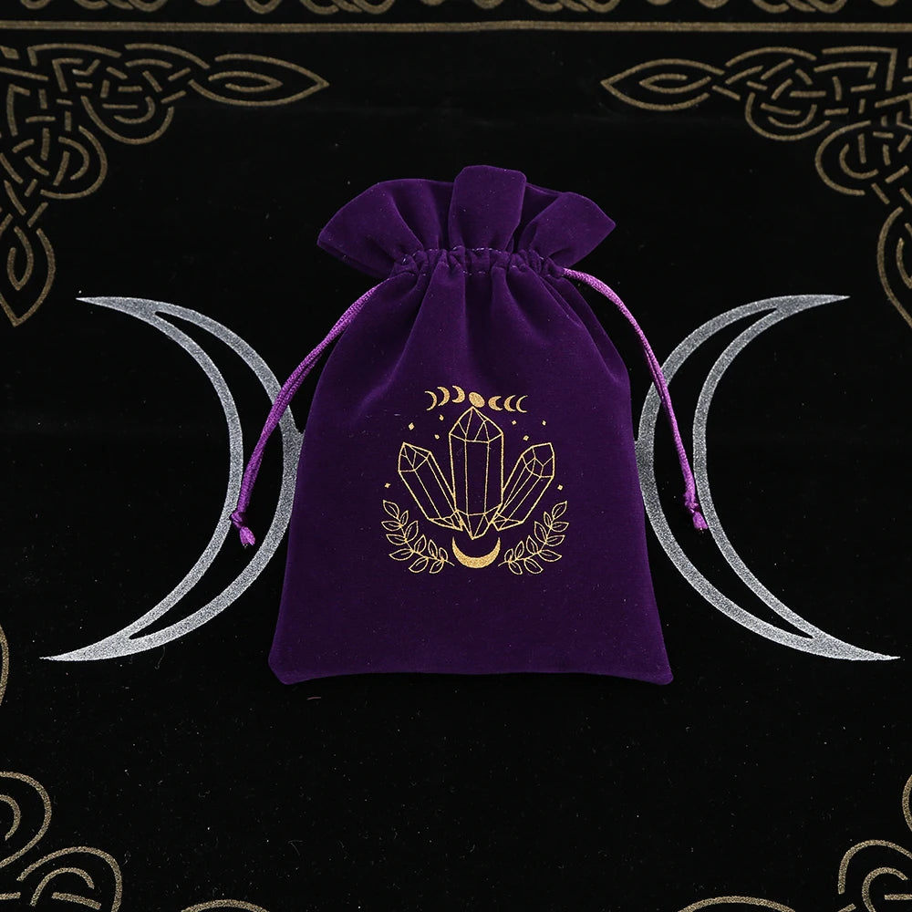 5Pcs Tarot Storage Velvet Bag Drawstring