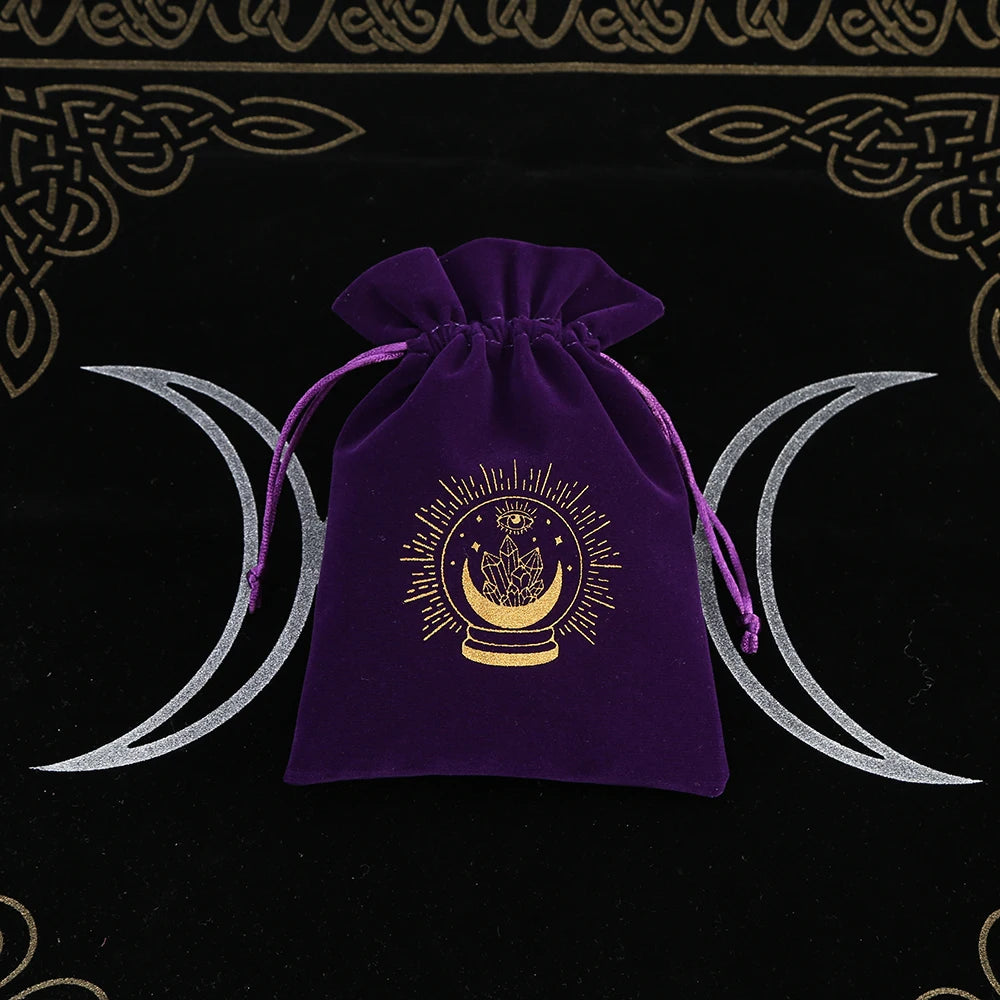 5Pcs Tarot Storage Velvet Bag Drawstring