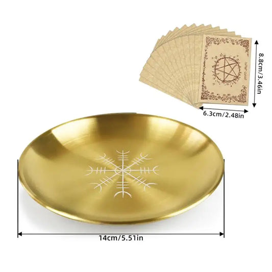 Stainless Steel Candle Holder Pagan Ritual Tray