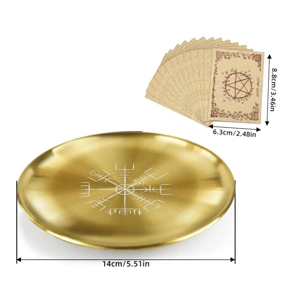 Stainless Steel Candle Holder Pagan Ritual Tray