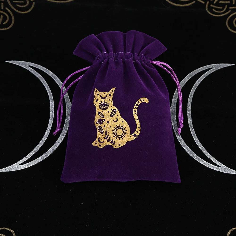 5Pcs Tarot Storage Velvet Bag Drawstring