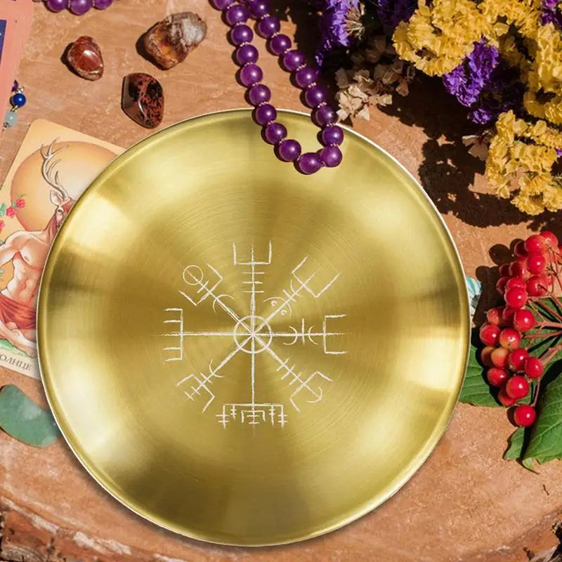 Stainless Steel Candle Holder Pagan Ritual Tray