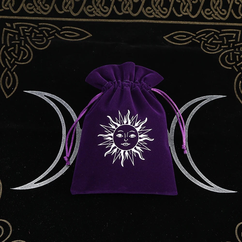 5Pcs Tarot Storage Velvet Bag Drawstring