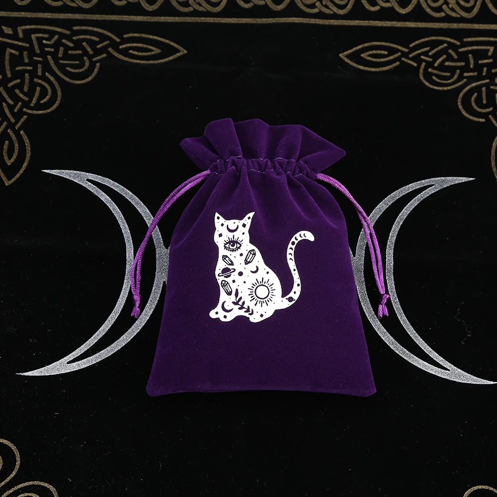 5Pcs Tarot Storage Velvet Bag Drawstring
