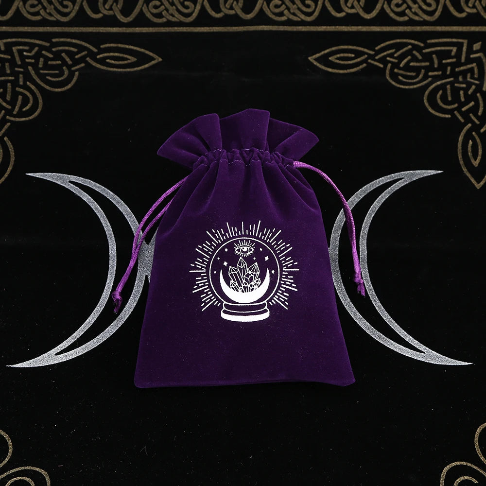5Pcs Tarot Storage Velvet Bag Drawstring