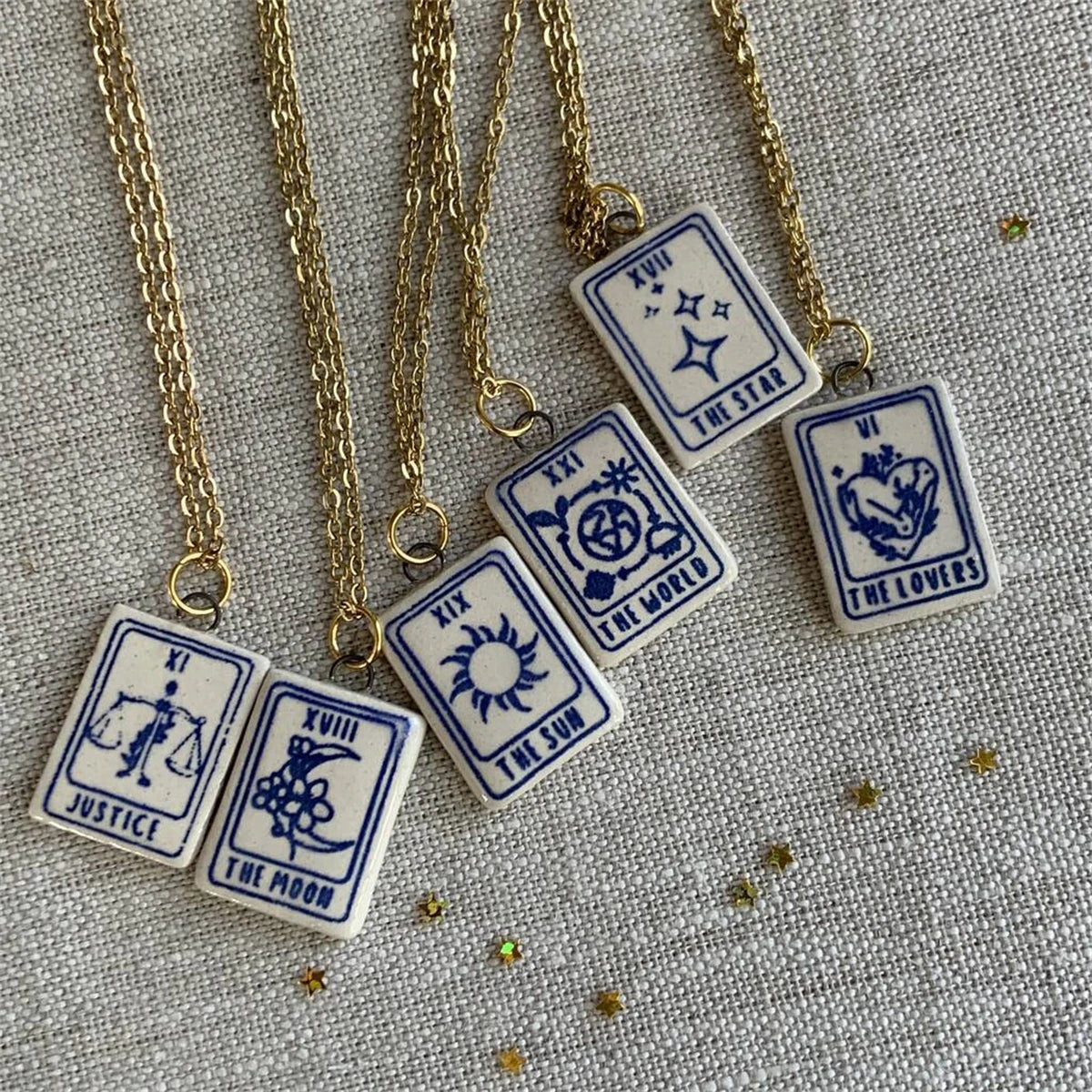 Retro Tarot Card Necklace