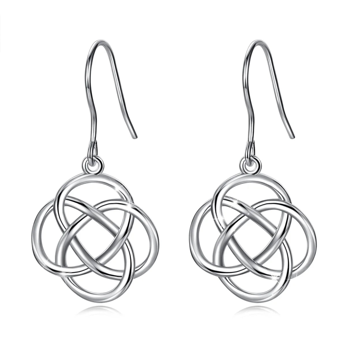 Eudora 100% 925 Sterling Silver Witchcraft Knot Drop Earrings